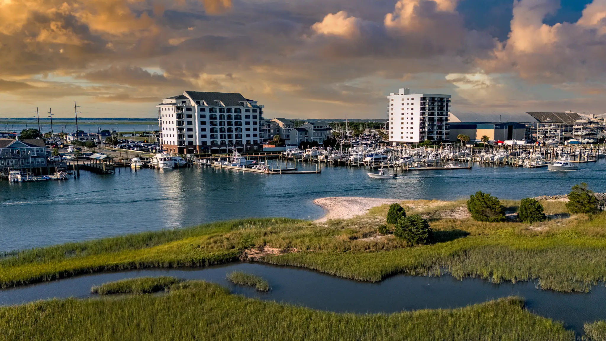 Harborside aerial view